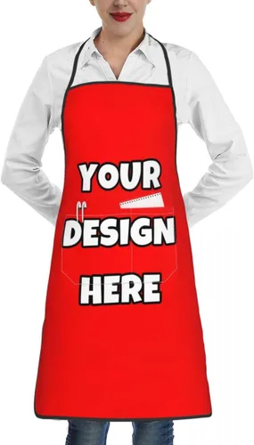 Miniatura 37 de Delantal personalizado con logotipo de imagen, nombre de texto, delantales de cocina personalizados para chef para hombres y mujeres