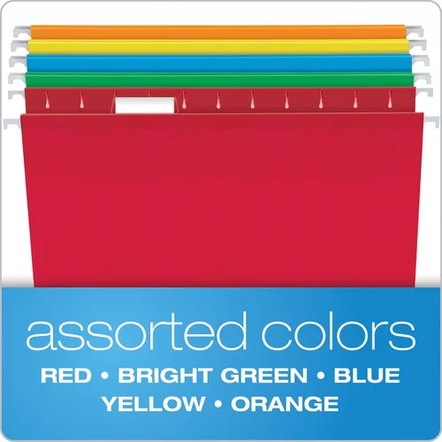 Miniatura 3 de Pendaflex Carpetas colgantes para archivos, tamaño carta (8.5 x 11 pulgadas), varios colores: verde, azul, rojo, amarillo, naranja, 5 posiciones