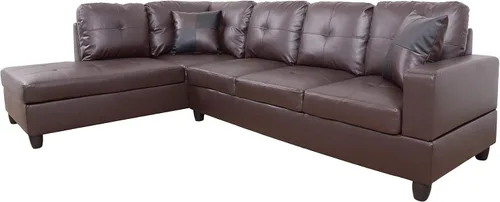 Miniatura 17 de Golden Coast Furniture - Juego de sofá seccional en forma de L, juego de sofá de sala de estar, sofá seccional de cuero con otomana