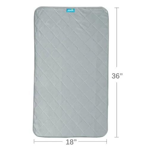 Miniatura 4 de Protector de colchón impermeable para cuna de 18 x 36 pulgadas, antideslizante y resistente, 4 capas de incontinencia para niños y adultos, Gris