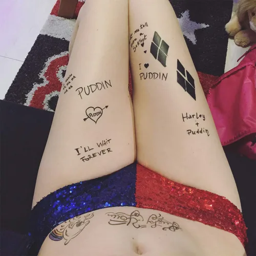 Miniatura 4 de 3 hojas de tatuajes temporales de tatuajes adhesivos perfectos para Halloween, cosplay, disfraces y accesorios de fiesta