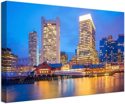 Miniatura 22 de Myrtle Beach - Arte de pared con diseño de horizonte de la ciudad de Carolina del Sur, Estados Unidos, para oficina, sala de estar, dormitorio