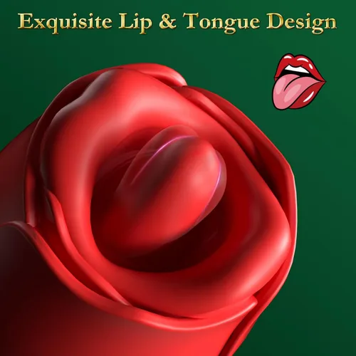 Miniatura 3 de Vibrador juguetes sexuales para adultos, juguete sexual de rosa con lengua de lamer girada de 360°, juguetes sexuales femeninos con asa, juguetes