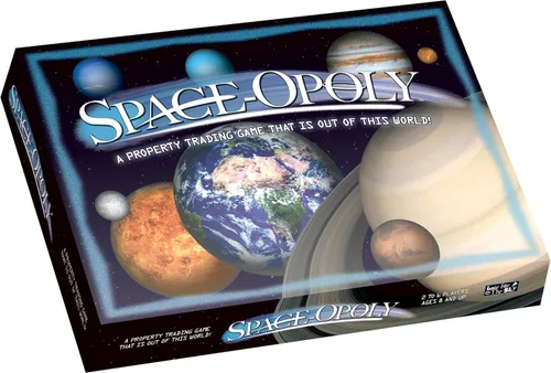 Late for The Sky Space-Opoly Space Adventure - Juego de mesa para familias, 2 a 6 jugadores, a partir de 8 años, juego de fiesta de estrategia con