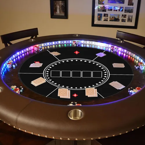 Miniatura 6 de GSE Games & Sports Expert Casino Texas Hold'em - Tapete de mesa con respaldo de goma antideslizante para fiestas familiares y amigos, noche de casino