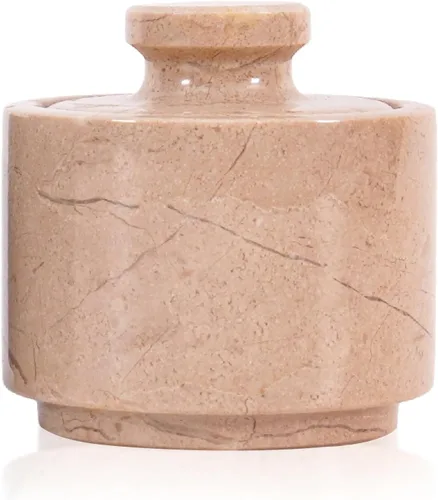 Miniatura 12 de MARBLOUS KRAFTS Bodega de sal de mármol con tapa, soporte de sal marinara de 3 pulgadas para mostrador, caja de sal y recipiente de sal de piedra
