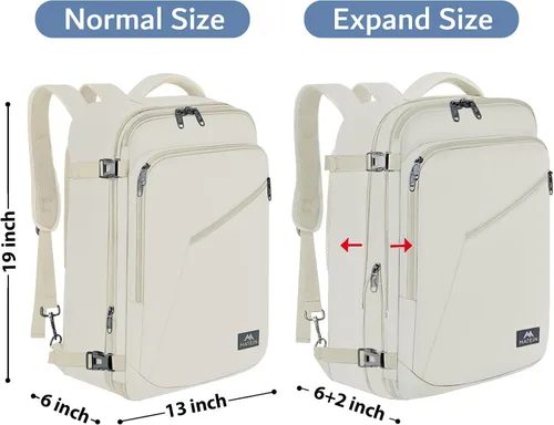 Miniatura 130 de MATEIN - Mochila de viaje extragrande de 10.56 galones, mochila de viaje ampliable apta para aerolíneas, para viajeros de fin de semana, hombres
