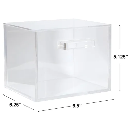 Miniatura 4 de ForPro Premium Pure & Simple XL - Soporte acrílico para toalla facial con cajón, capacidad para 50 toallas faciales XL puras y simples, desechable