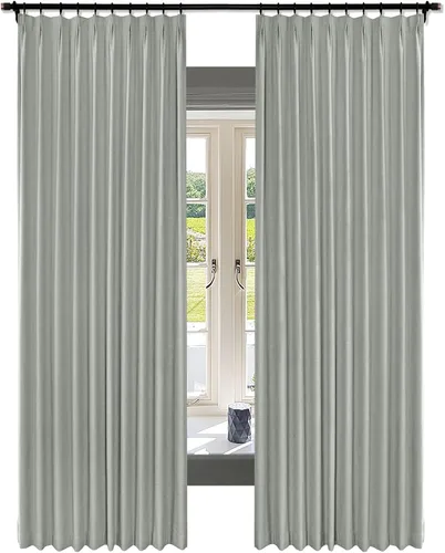 Miniatura 15 de Fcosie Juego de 2 paneles de cortinas opacas extralargas de 120 pulgadas de largo, cortinas de doble capa para oscurecer la habitación, paneles