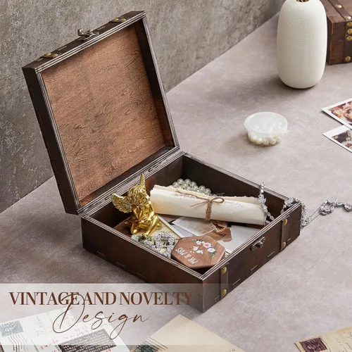 Miniatura 6 de AW BRIDAL Caja de recuerdo personalizada regalos del día de San Valentín para esposa caja de memoria de madera para baratijas fotos joyería regalos