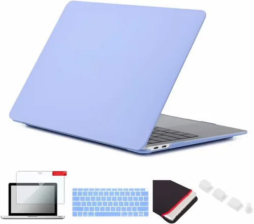 Miniatura 23 de Pack 5 en 1 de carcasa para MacBook Air, de Se7enline, de plástico duro, tacto suave, con protector de teclado de silicón, protector de pantalla
