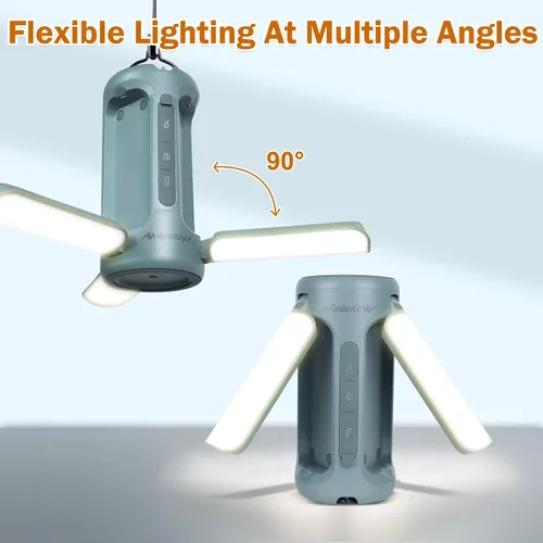 Miniatura 2 de AYAMAYA - Luces de campamento plegables recargables, linterna LED de campamento de 10000 mAh con energía de emergencia integrada, linterna portátil
