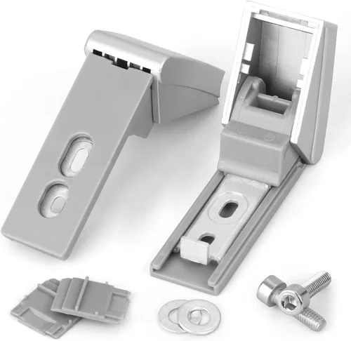 2 piezas de repuesto de bisagras de refrigerador 9590178 para congelador Liebherr 9590124, 9590190 Juego de bisagras de puerta de acero inoxidable