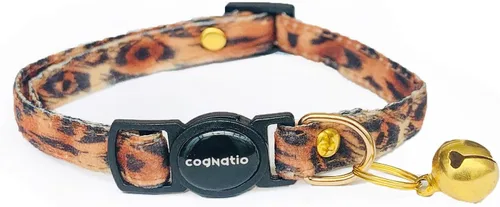 Miniatura 12 de Collares de gato Cognatio de liberación rápida con seguridad, doble terciopelo con campana, disponibles en varios colores, perfectos para tu gatito
