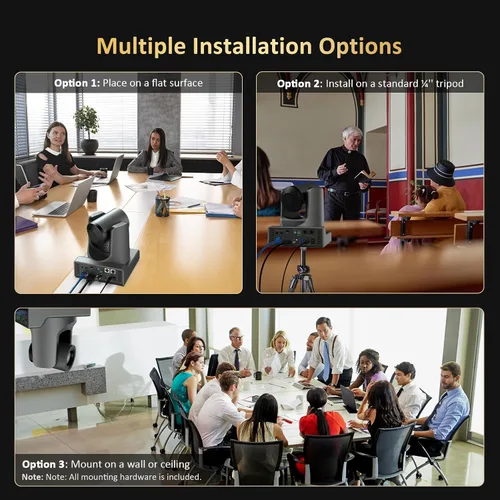 Miniatura 7 de Cámara PTZ NexiGo 20X Zoom Óptico con Salidas PoE HDMI/3G-SDI/USB/LAN de Transmisión IP, Seguimiento Automático AI para Videoconferencia