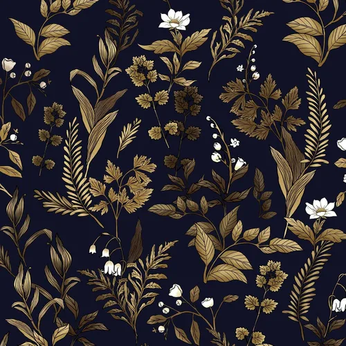 Papel tapiz floral vintage azul marino oscuro extra largo, 17.5 pulgadas x 393 pulgadas, papel de contacto bohemio pelable, papel de pared botánico,