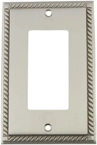 Miniatura 42 de Nostalgic Cubierta de placa de interruptor de salida eléctrica roseta de cuerda de almacén Latón pulido
