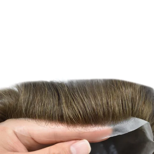 Miniatura 3 de Toupee for Men Hairpieces Mens Toupee Human Hair Replacement System Invisible V-Looped 0.06mm Thin Skin PU Mens Hair Systems Units Wigs #4 Medium