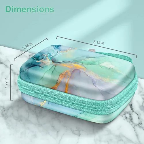 Miniatura 7 de Fintie Funda para cámara digital compatible con Kodak Pixpro FZ55, FZ45, FZ53, FZ43, WPZ2, Canon PowerShot ELPH 360, Lecran/CAMKORY, bolsa de mármol