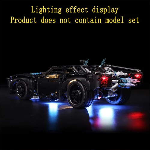 Miniatura 6 de GEAMENT Kit de luces LED compatible con Lego The Batman – Batmobile – Juego de iluminación para modelo Technic 42127 (modelo no incluido)