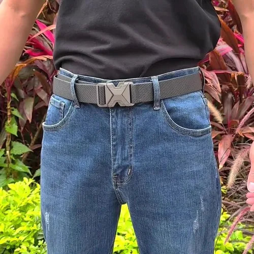 Miniatura 3 de Cinturón táctico para hombre de 1.34 pulgadas de ancho elástico elástico estilo militar cinturones de golf