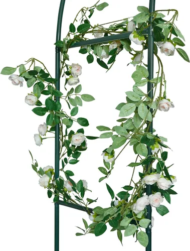 Miniatura 6 de Cenador de pérgola de metal, enrejado de arco de jardín de flores para exteriores, cenador de jardín de acero para plantas trepadoras, decoración