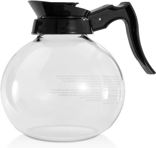Miniatura 2 de SYBO Decantador para cafetera, 12 tazas de cristal para café, color negro