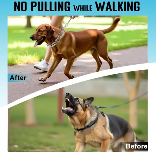 Miniatura 6 de MOZETO Collar de perro ajustable de acero inoxidable de liberación rápida con hebilla de metal para perros pequeños, medianos y grandes