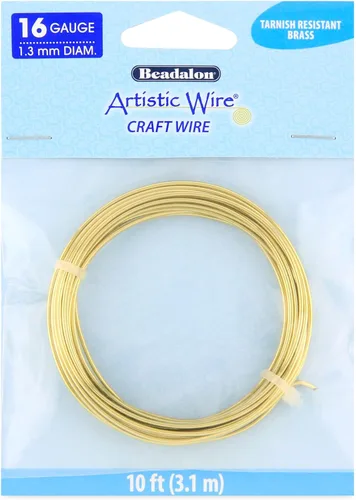 Miniatura 29 de Artistic Wire - Alambre para manualidades (calibre 10, 1,5 m, latón resistente a las manchas)