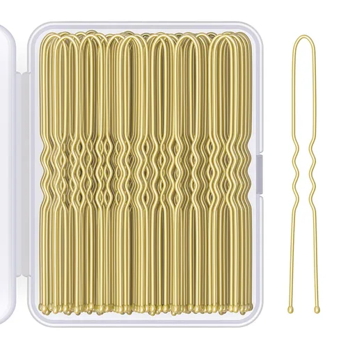 Miniatura 6 de Horquillas para el cabello en forma de U de 2.8 pulgadas para mujeres y niñas, pasador de pelo largo para peinados de moño seguros, 100