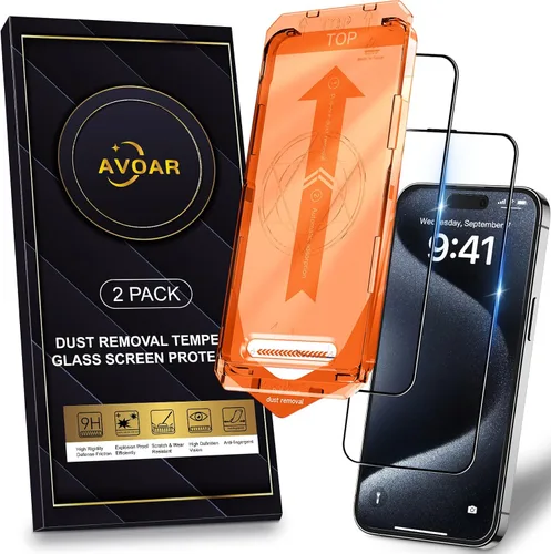 Miniatura 41 de Paquete de 2 protectores de pantalla de privacidad para iPhone 13 Pro Max /14 Plus [kit de alineación automática] vidrio templado, protección