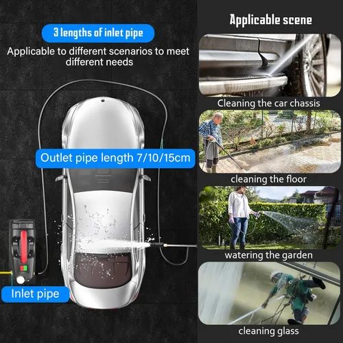 Miniatura 7 de Lavadora eléctrica, lavadoras a presión, lavadora de alta presión de 2800 W, kit de lavadora eléctrica, lavadora eléctrica de 2600 PSI, boquilla