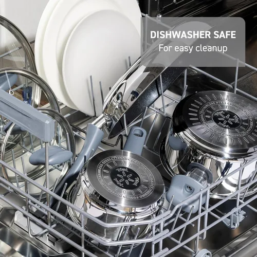 Miniatura 9 de Conjunto de utensilios de cocina T-Fal Essentials de acero inoxidable, 12 piezas, compatible con inducción, apto para horno a 350F, juego de cocina