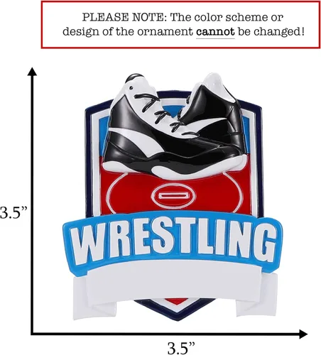Miniatura 2 de Adorno de Navidad personalizado de lucha libre 2026 Decoración personalizada para árbol de Navidad de luchador Regalo de recuerdo único