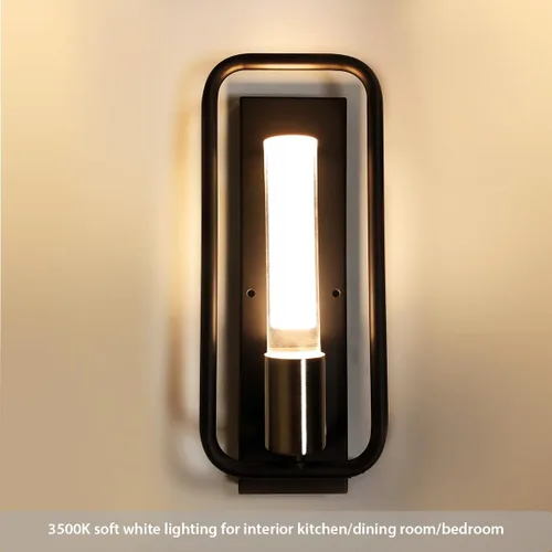 Miniatura 5 de Dream lighting Aplique de Pared LED para Comedor de Casa Rodante 12V Luz Decorativa Interior con Interruptor Montaje en Pared – Negro Mate Blanco