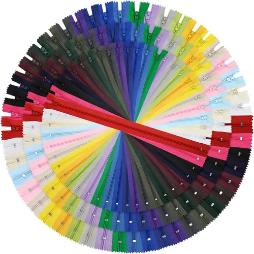 Miniatura 24 de Cremalleras, DOITEM 72 piezas de cremalleras para coser de 8 pulgadas, 12 pulgadas, 16 pulgadas, multicolor, cremallera de bobina de nailon para 20