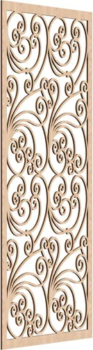 Miniatura 133 de 9 3/8"W x 24 3/8"H x 1/4"T Marilla Decorativos Paneles de Pared de Madera Calado, Abedul