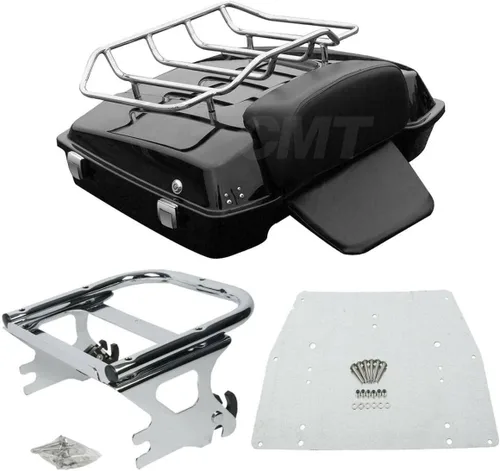 Miniatura 13 de TCMT Juego de maletero picado de 10.7 pulgadas para Harley Touring 1997-2013 Road King Road Glide Street Glide Electra Glide Pack