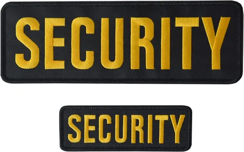 Parches bordados de seguridad con velcro, parche de seguridad de tela duradera para uniformes de guardia de oficiales, chaleco, chaqueta, portador,