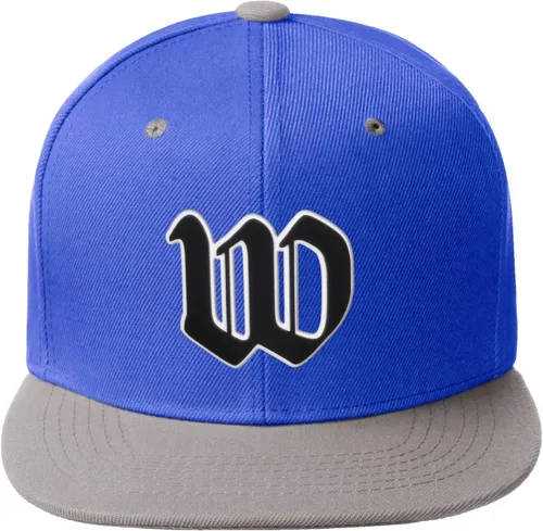 Miniatura 1633 de Daxton Gorra clásica con visera de billete plano con letras del alfabeto inglés antiguo de la A a la Z