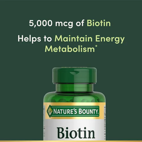 Miniatura 3 de Cápsulas blandas Natures Bounty Biotin, 0,00018 oz, 1, 1