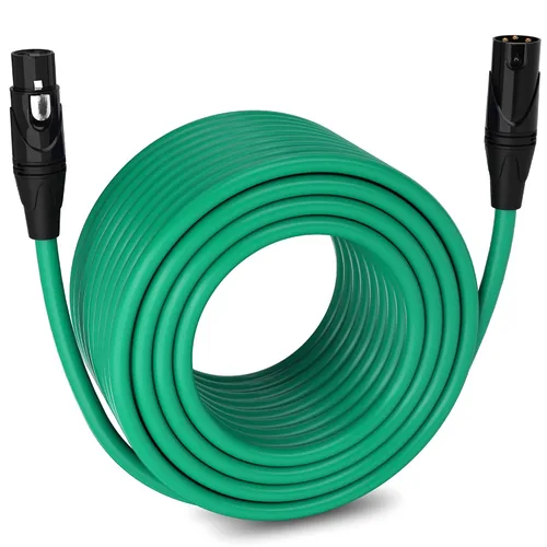 Miniatura 9 de LyxPro Cable de micrófono XLR hembra a macho de ángulo recto de 3 pines de 1.5 pies para altavoces amplificados, interfaz de audio, rendimiento
