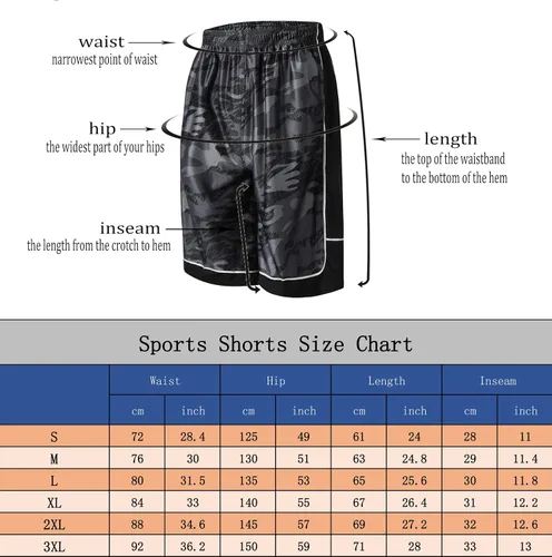 Miniatura 3 de Pantalones cortos de baloncesto para hombre, de secado rápido, con cordón y bolsillos, para correr y gimnasio