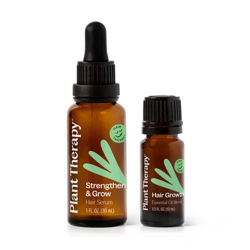 Miniatura 10 de Plant Therapy Terapia capilar Fortalece y crece suero reparador del cabello 1 oz con argán y aceite de ricino