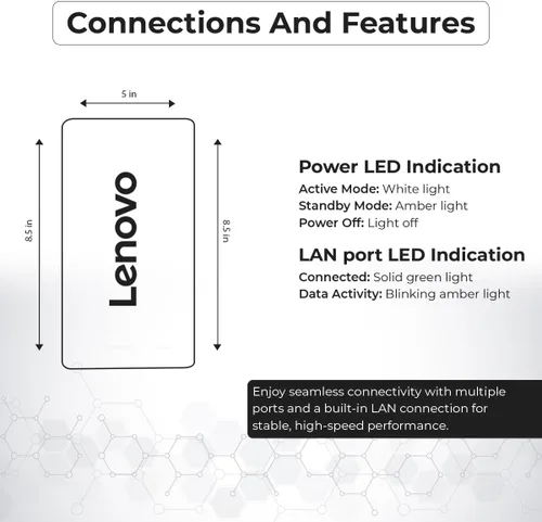 Miniatura 6 de Lenovo 40BF0100US USB4 Docking Station for Laptops with 100W Adapter, HDMI, DisplayPort, USB C Cables & Cloth - Docking Station