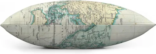 Miniatura 4 de Funda de almohada decorativa colorida con mapa del mundo para sofá, cama, hogar, 18 x 18 pulgadas