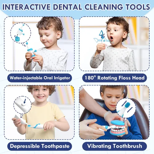 Miniatura 5 de Kit de Médico de Lehoo Castle para Niños Pequeños de 3 a 5, Juego de Dentista para Niños, Juguetes para Niñas y Niños de 4+ Años, Juego