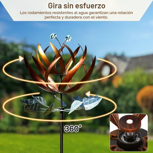 Miniatura 4 de Pure Echo Giradores de Viento para Patio y Jardín, Giradores de Viento para Exteriores de Metal Grande, 84 pulgadas Girador de Viento Cinético