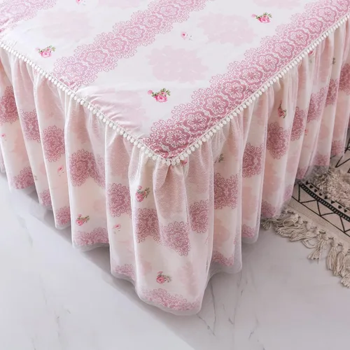 Miniatura 4 de FADFAY, Juego de ropa de cama romántica con estampado de flores, juego de cama rural rústico, funda de edredón con volantes de encaje de princesa