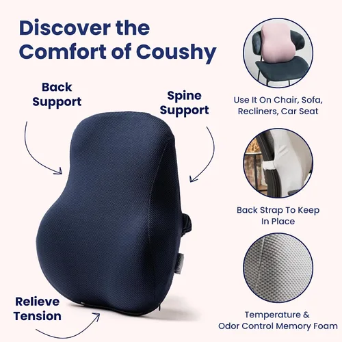 Miniatura 4 de Cojín ergonómico de alivio de espalda Accesorios de escritorio de oficina: Cojines de silla, cojín de asiento de coche, cojín de silla de oficina